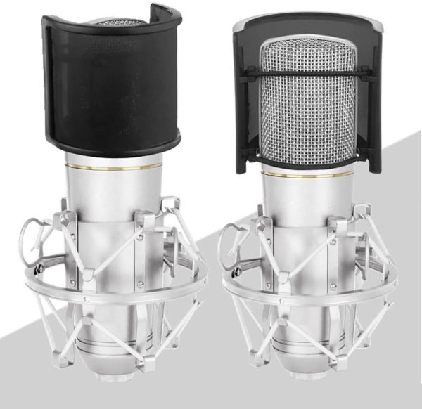 Mikrofon Mic Pop Filter mit Schaumschicht Windschutzscheibe Windschild Windschutz für Studio – Bild 8