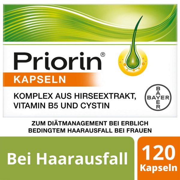 Priorin Kapseln bei hormonell erblich bedingtem Haarausfall bei Frauen, 120 Kapseln – Bild 8