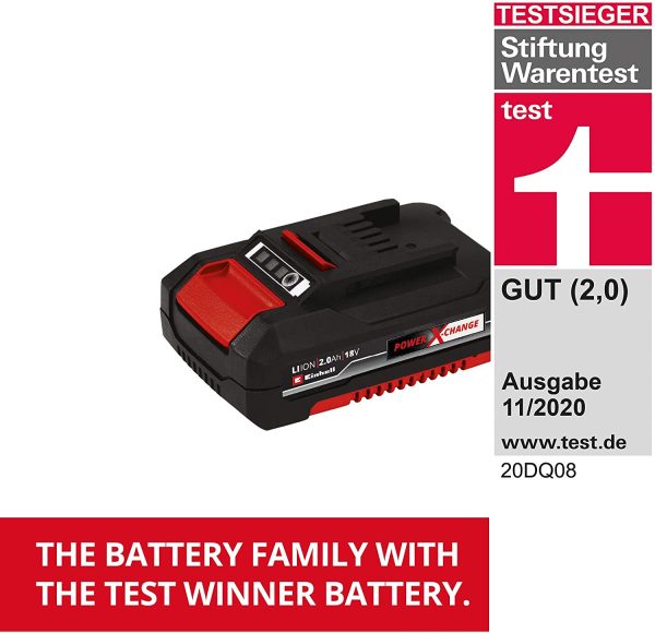 Einhell Akku-Laubbläser GE-CL 18 Li E Kit Power X-Change (Lithium-Ionen, Softgrip, elektronische Drehzahlregelung, inkl. 18 V 2,0 Ah Akku und Schnellladegerät) – Bild 2