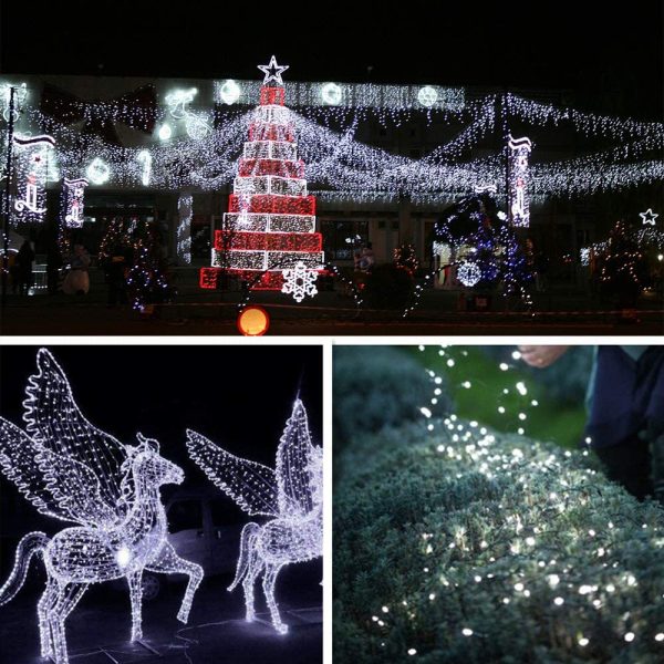 [2 Stück]Solar Lichterkette Aussen, 50LED 5M 8 Modus Außenbeleuchtung Kupferdraht Wasserdicht für Garten,Balkon,Terrasse,Balkon,Tor,Hof,Hochzeit,Party(Kaltweiß) – Bild 5