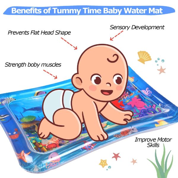 Wassermatte Baby - Reastar Aufblasbare Wassermatte Wasserspielmatte Sensorisches Spielzeug - perfektes Spielzeuggeschenk für Baby Sensorisches Entwicklung Ausbildung (65 x 50 cm) – Bild 4