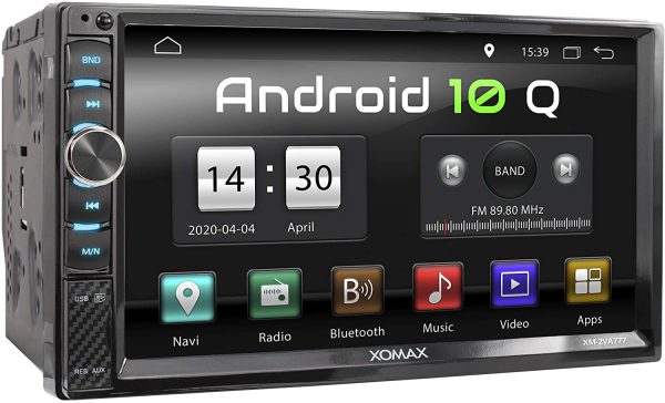 XOMAX XM-2VA777 Autoradio mit Android 10, Quad Core, 2GB RAM, 32GB ROM, GPS Navigation I Support: WiFi WLAN, 3G 4G, DAB+, OBD2 I Bluetooth, 7 Zoll / 18cm Touchscreen, USB, SD, AUX, 2 DIN – Bild 3