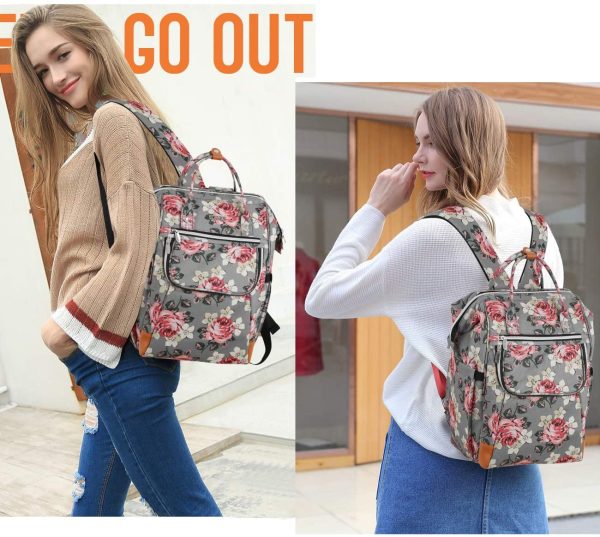 YIORMIOR Rucksack Damen für Schule Uni Reisen Freizeit Job mit Laptopfach & Anti Diebstahl Tasche mit USB Ladeanschluss – Bild 6