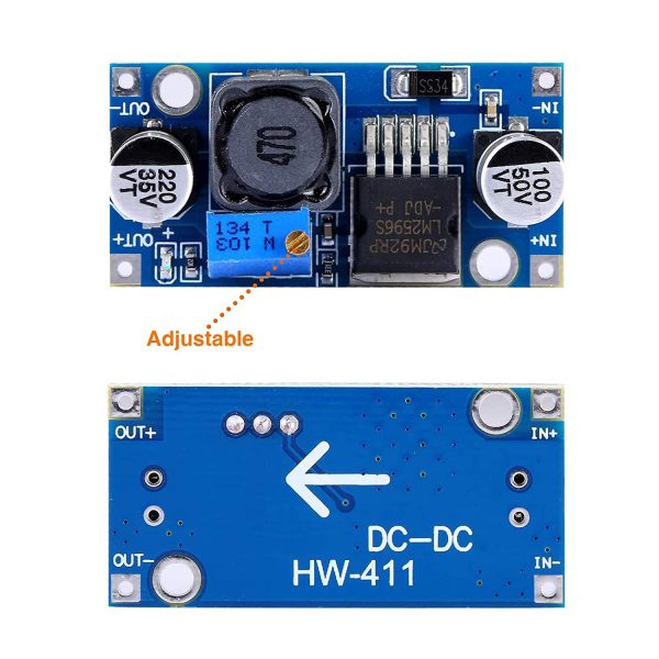 Yizhet 5 Stücke DC bis DC Buck Converter 3,0-40V bis 1,5-35V Stromversorgung Step Modul Step down Buck Converter Modul Abwärtswandler, Einstellbares Netzteil Abwärtsmodul – Bild 4