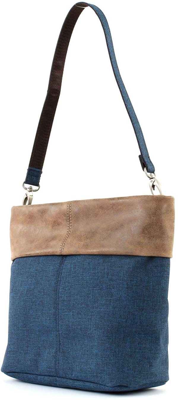 Zwei Olli OT8 Tasche Damen Umhängetasche Schultertasche 25x23x10 cm (BxHxT), Farbe:, Blue (Blau), One size – Bild 4