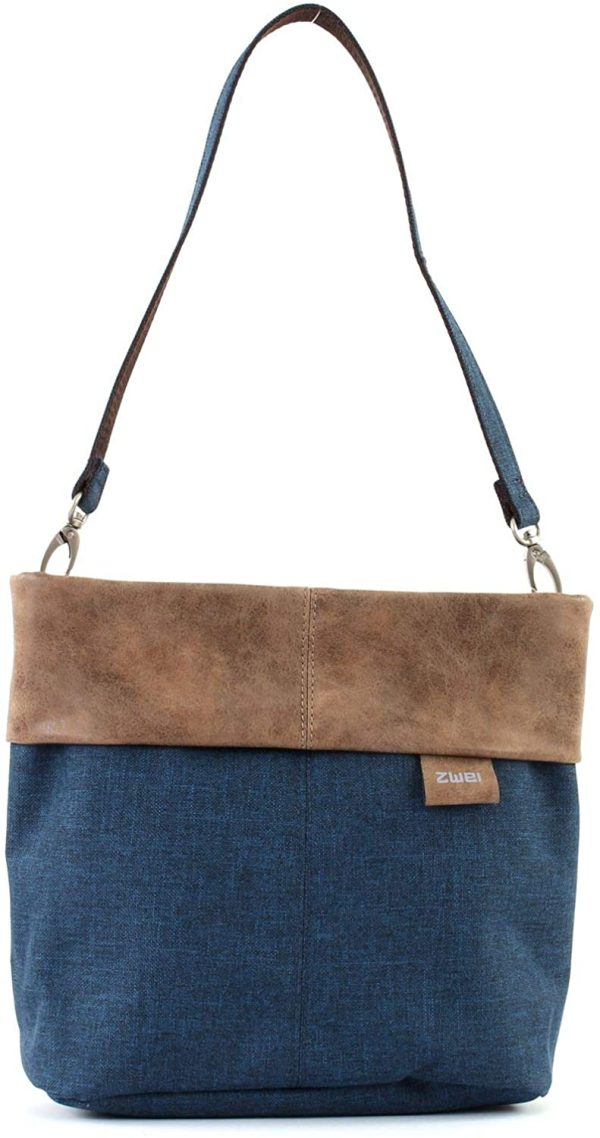 Zwei Olli OT8 Tasche Damen Umhängetasche Schultertasche 25x23x10 cm (BxHxT), Farbe:, Blue (Blau), One size