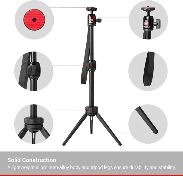 Nebula Capsule Original Stativ, Verstellbares Dreibein-Stativ für Nebula Projektoren, Kompakt und federleicht, aus Aluminiumlegierung, mit erstklassiger Universalhalterung und flexiblem Kugelkopf – Bild 7