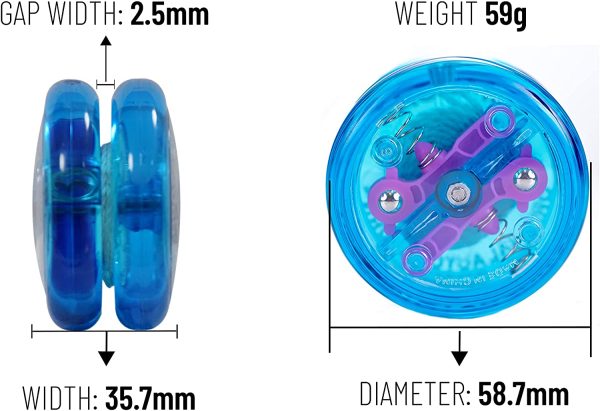 Yomega DAS ORIGINAL Brain - Professionelles Yoyo für Kinder und Anfänger, reaktionsschneller Automatische Rückkehr Yo Yo am besten für Seiten Tricks + zusätzliche 2 Seiten – Bild 4