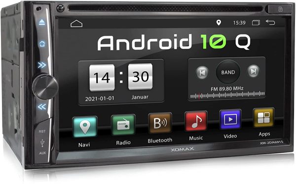 XOMAX XM-2DA6915 Autoradio mit Android 10 I 2GB RAM, 32GB ROM I GPS Navigation, DVD, CD, USB, SD I Bluetooth I 6,9 Zoll / 17,5 cm Touchscreen – Bild 3