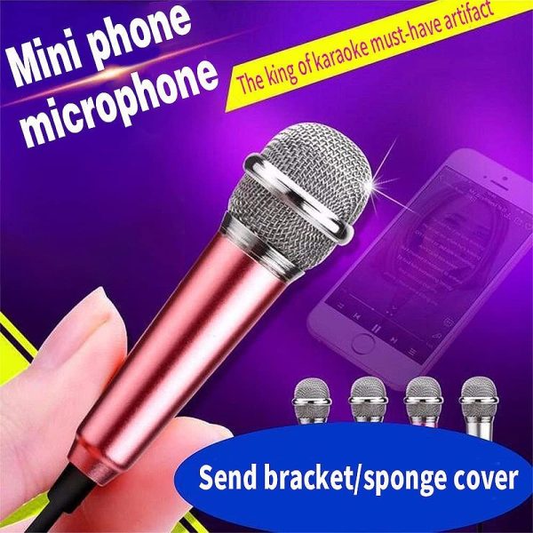 YeenGreen Mini Karaoke Mikrofon, 4 Stücke Tiny Microphone, Mikro Vokal Karaoke, Metall Verdrahteten Mini Tragbar Handmikrofon für Handy Laptop Notebook, 4 Farben – Bild 7