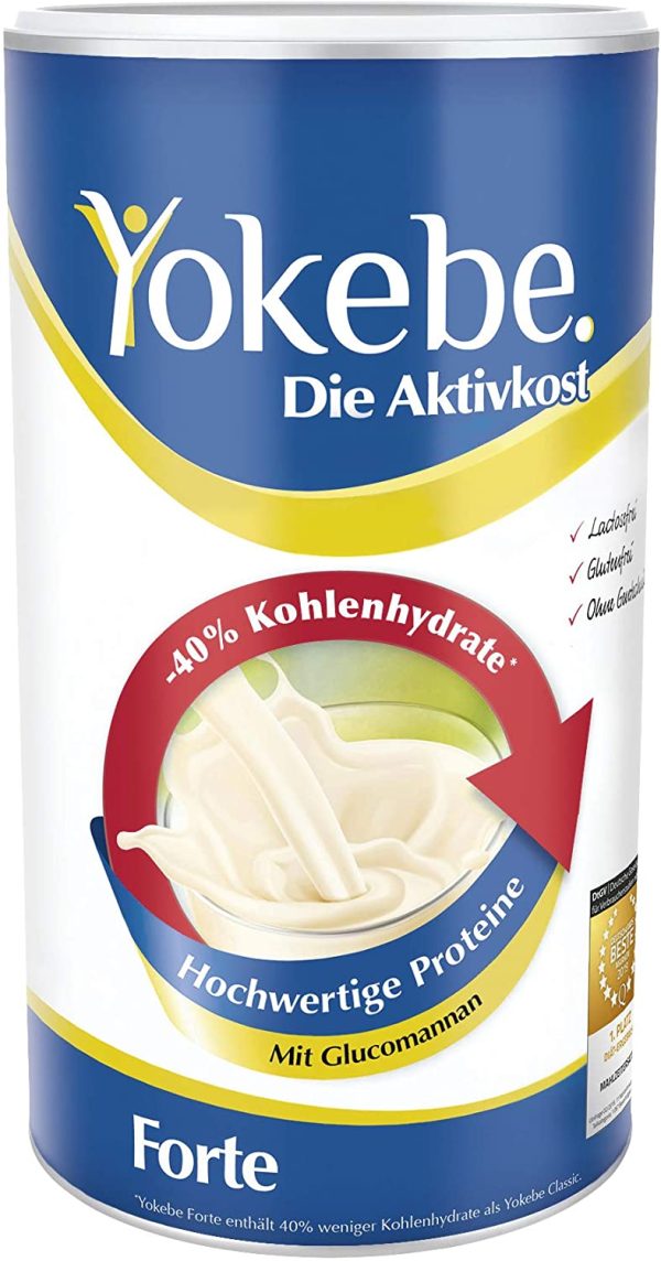 Yokebe 2x Classic Diätshake (zum Abnehmen, glutenfrei und vegetarisch, 500 g) 12 Portionen + Die Diätshake (zur Gewichtsabnahme - Kalorienarmer Diät-Drink mit Proteinen) 500 g = 10 Portionen – Bild 3