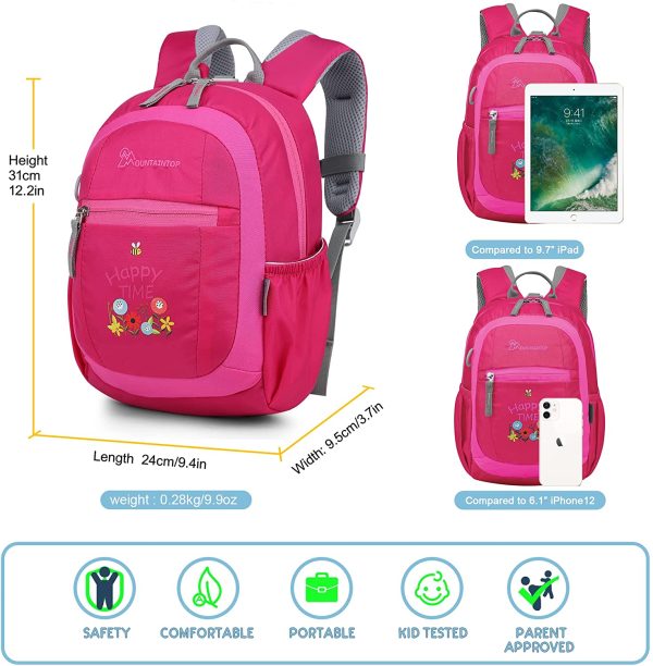 MOUNTAINTOP Kinderrucksack Kleinkind Rucksack mit Leine Kindergartenrucksack für Mädchen 1-4 Jährige, 24 x 9.5 x 31CM