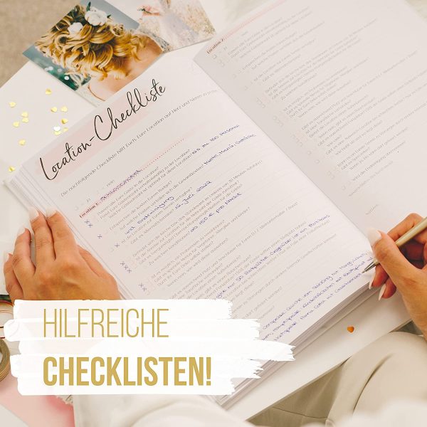 '- Der kompakte Hochzeitsplaner - Wedding Planner - deutsch - über 120 Seiten - Organizer für Eure Trauung - Buch zur Hochzeit - Ideales Verlobungsgeschenk – Bild 8