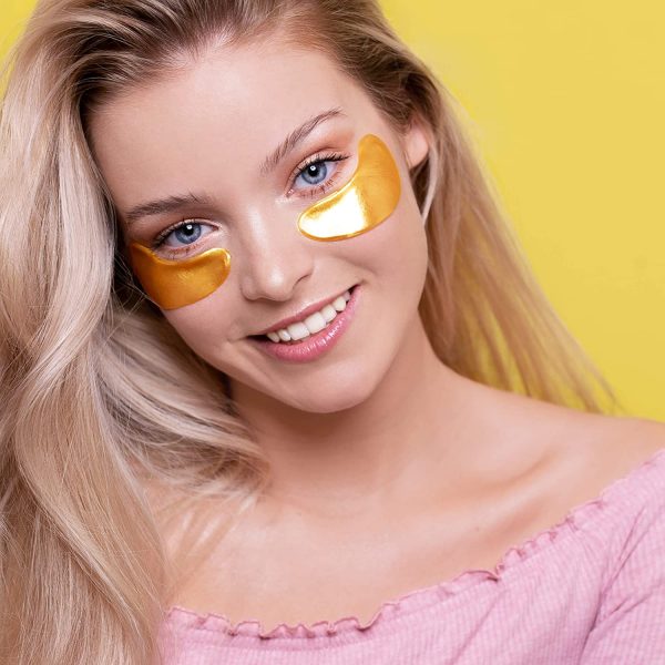 YEAUTY Beauty Boost EYE PAD MASK - feuchtigkeitsspendende Augenpads mit Wirkstoffen aus Kollagen Hyaloron Zauberstrauch und Gold - 1x 2 Stück