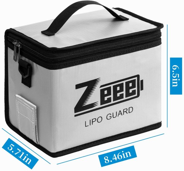 Zeee Lipo Safe Bag Feuerfeste, explosionsgeschützte Tasche Großraum-Lipo-Akku-Aufbewahrungsbox Schutztresortasche zum Laden und Aufbewahren – Bild 7