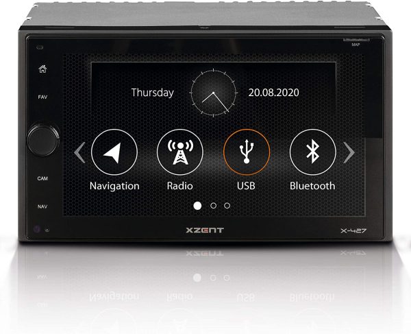 XZENT X-427: 2-Din Autoradio, Multimediasystem mit 16,5 cm / 6,5??Touchscreen, Mediencenter mit DAB+, Bluetooth, USB, zum Navi für PKWs und Reisemobile erweiterbar