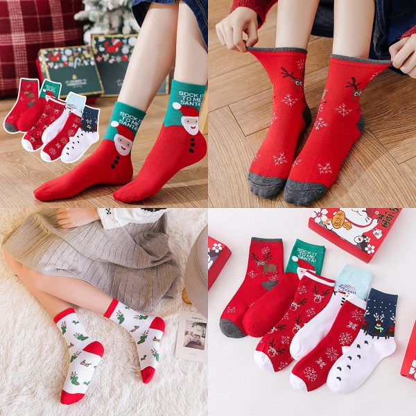 YELYAN 5/10 Paar Damen Socken,M??Ndchen Bunte Baumwolle Komfortabel Netter Cartoon Bestickte Lustig kurz Frauen Socken – Bild 6