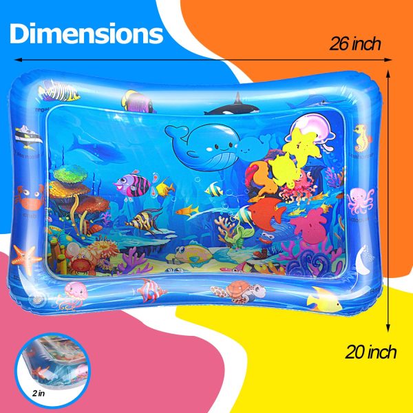 Wassermatte Baby - Reastar Aufblasbare Wassermatte Wasserspielmatte Sensorisches Spielzeug - perfektes Spielzeuggeschenk für Baby Sensorisches Entwicklung Ausbildung (65 x 50 cm) – Bild 6