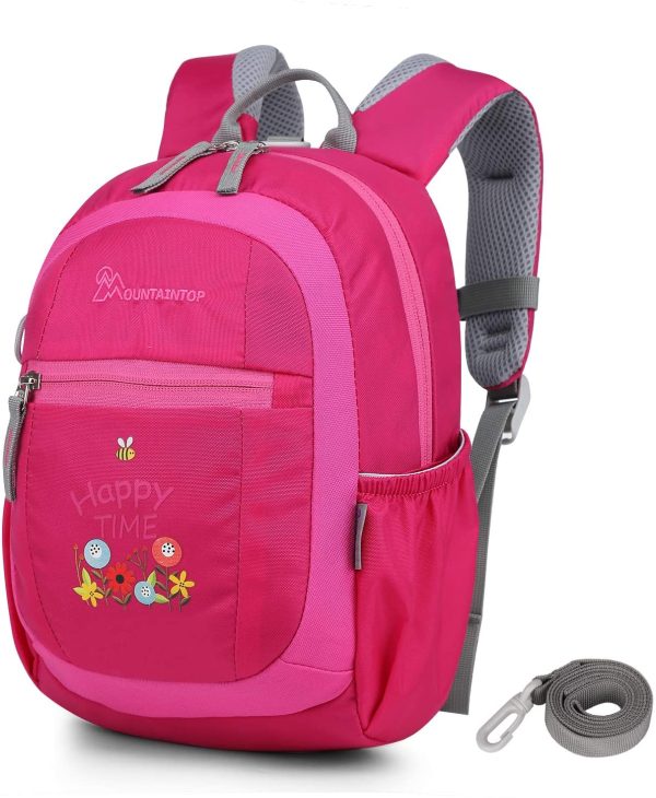 MOUNTAINTOP Kinderrucksack Kleinkind Rucksack mit Leine Kindergartenrucksack für Mädchen 1-4 Jährige, 24 x 9.5 x 31CM – Bild 5