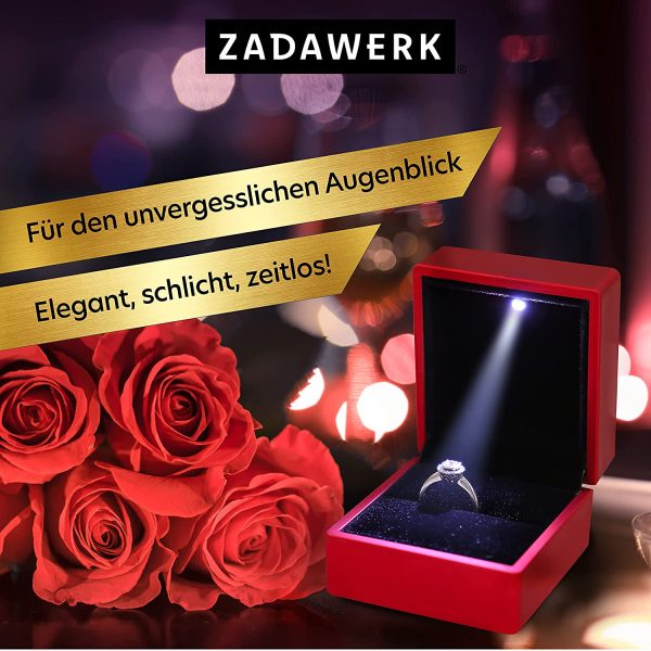 ZADAWERK® Ringbox - mit LED -  - Schmuck, Hochzeit, Verlobung, Heiratsantrag – Bild 2