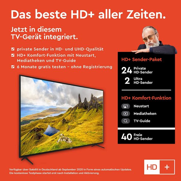 XU43K521 43 Zoll Fernseher (Smart TV inkl. Prime Video / Netflix / YouTube, 4K UHD, HDR, HD+), Schwarz – Bild 4