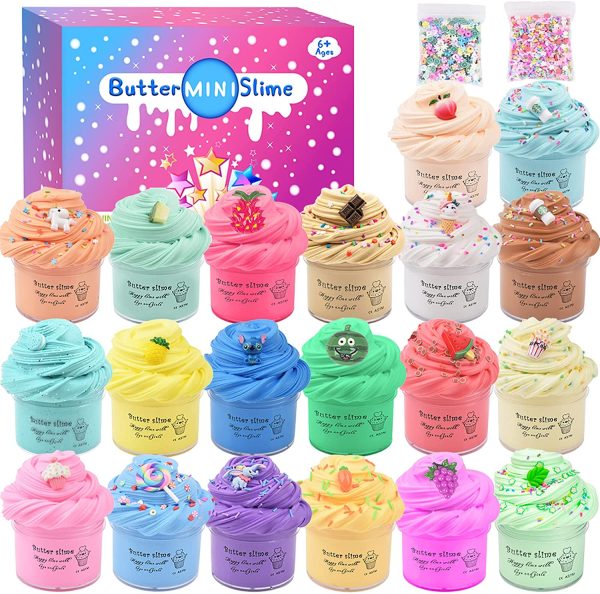 Petyuioyu Slime Set with Mini 20 Pack Butter Slime Schleim Kinder Duftend Putty Spielzeug Geschenke,Schleim Selber Machen Set,Super Weich und Nicht Klebrig – Bild 5