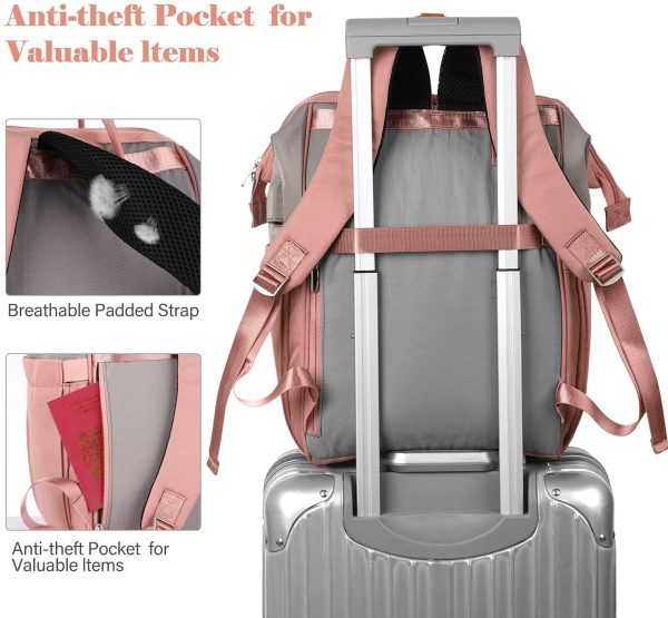 RJEU Rucksack Damen Arbeit Rucksack Schulrucksack mit USB-Ladeanschluss, Anti Diebstahl Rucksack für Uni Freizeit Job, Wasserdichter Rucksack Geschenke für Frauen, Mädchen – Bild 6