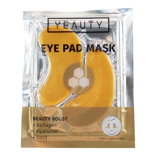 YEAUTY Beauty Boost EYE PAD MASK - feuchtigkeitsspendende Augenpads mit Wirkstoffen aus Kollagen Hyaloron Zauberstrauch und Gold - 1x 2 Stück – Bild 4