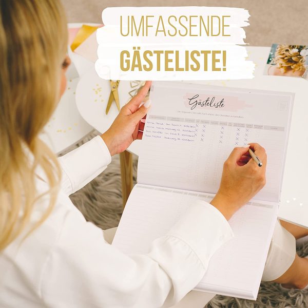 '- Der kompakte Hochzeitsplaner - Wedding Planner - deutsch - über 120 Seiten - Organizer für Eure Trauung - Buch zur Hochzeit - Ideales Verlobungsgeschenk – Bild 4