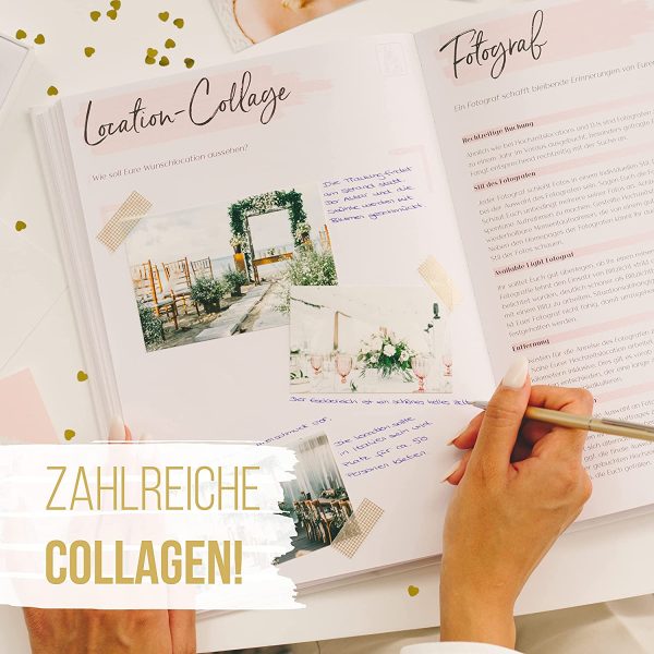 '- Der kompakte Hochzeitsplaner - Wedding Planner - deutsch - über 120 Seiten - Organizer für Eure Trauung - Buch zur Hochzeit - Ideales Verlobungsgeschenk