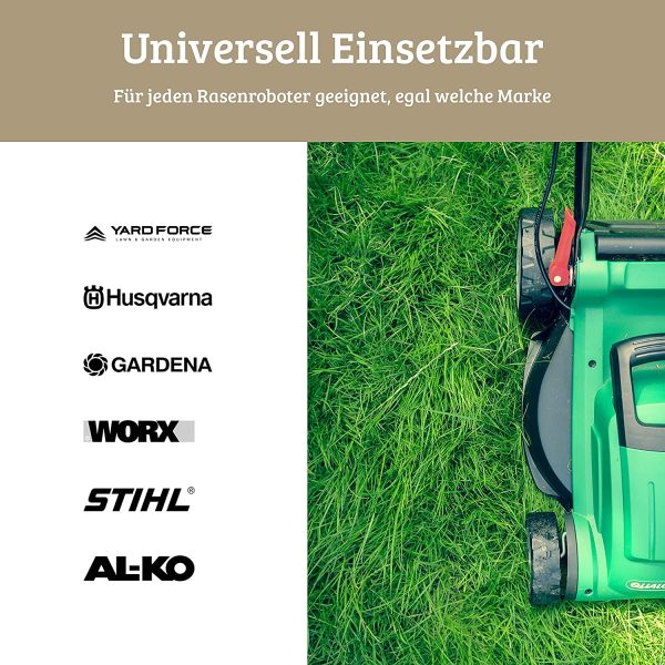 ® 50m Universal Begrenzungskabel für Mähroboter - Begrenzungsdraht kompatibel mit Gardena Rasenmäher, Worx Landroid uvm. - Rasenroboter Kabel - Ideales Mähroboter Zubehör für Ihren Rasen – Bild 7