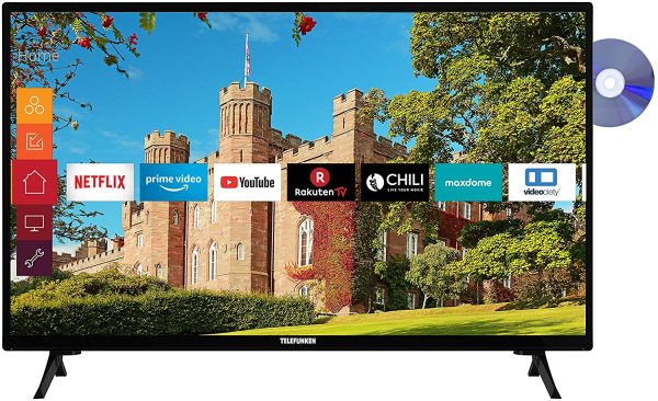 XH24J501D 24 Zoll Fernseher (Smart TV inkl. Prime Video / Netflix / YouTube, HD ready, DVD-Player, Works with Alexa, Triple-Tuner) [Modelljahr 2021] – Bild 2