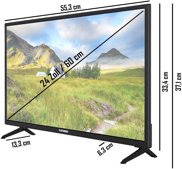 XH24J101 60 cm / 24 Zoll Fernseher (HD ready, Triple-Tuner) [Modelljahr 2021], schwarz